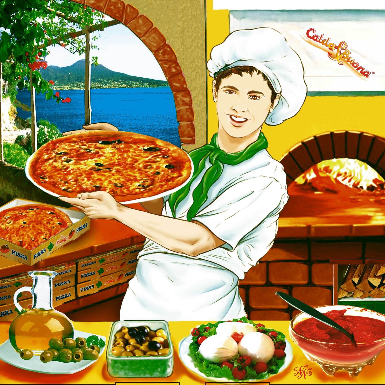 CARTONI PIZZA ASPORTO  LINER ITALIA INTERNATIONAL