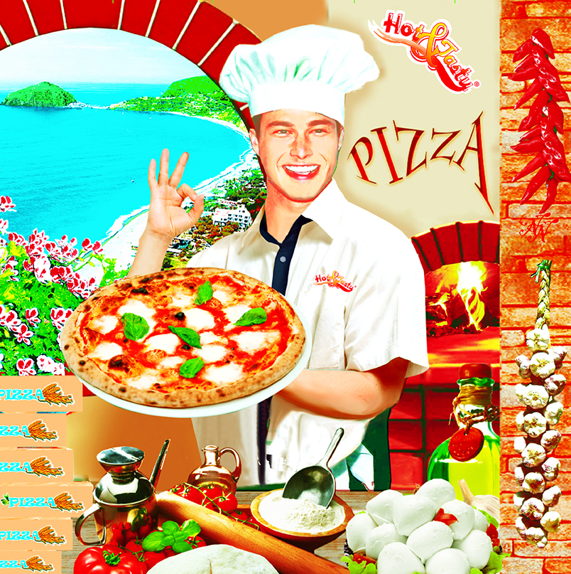 RoyalFay Stazione per pizza Napoli 2 pezzi con 4 inserti e 2 coperchi contenitori  per ingredienti (bianco) : .it: Casa e cucina