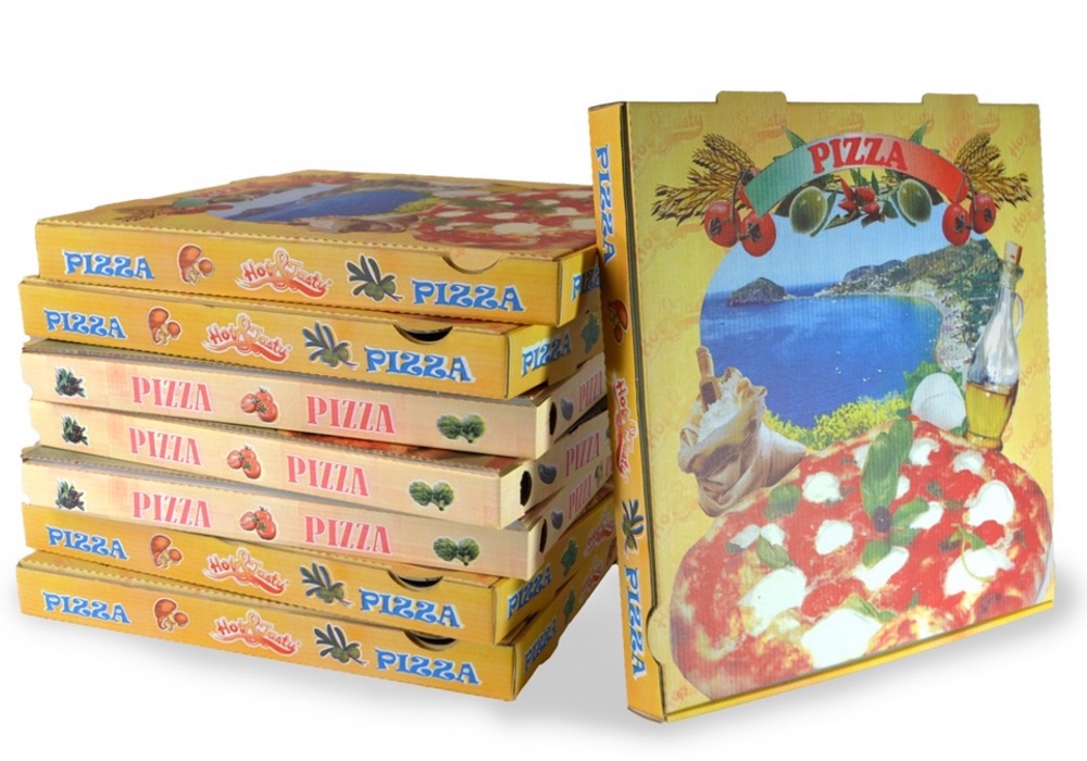 Box termico per alimenti da asporto - Per 8 pizze - Maniglia nera -  Inserimento dall'alto